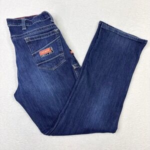 TECGEN FR Mens Carpenter Jeans 38x34 (36x32) Dark Wash CAT 2 NFPA 2112 Workwear